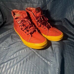 Vans Sk8-Hi high-top sneaker MAROON VANS World's #1 Skateboard Shoe Men size 11